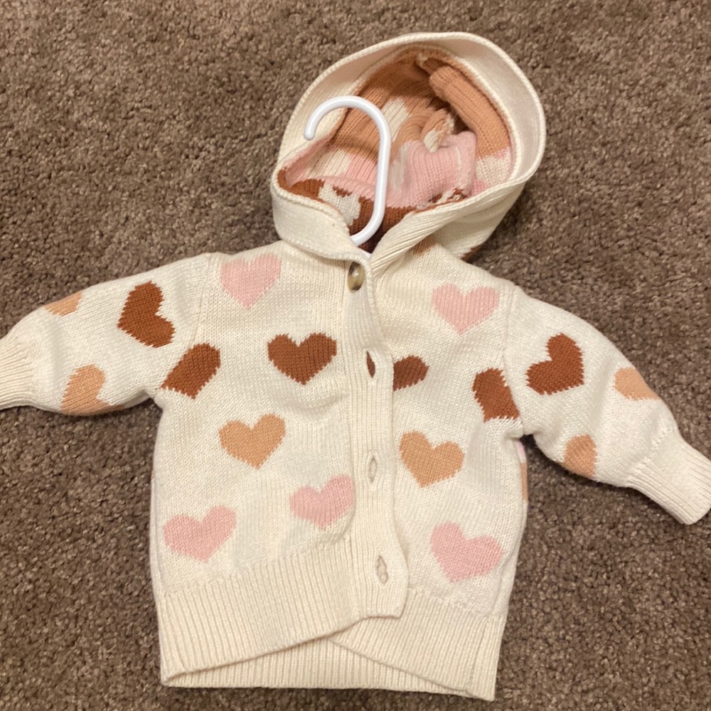 Heart Cardigan (Baby 0-3 month)